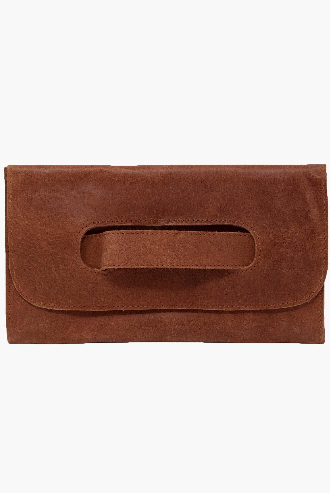 Mare Handle Clutch, Whiskey - Rose & Lee Co