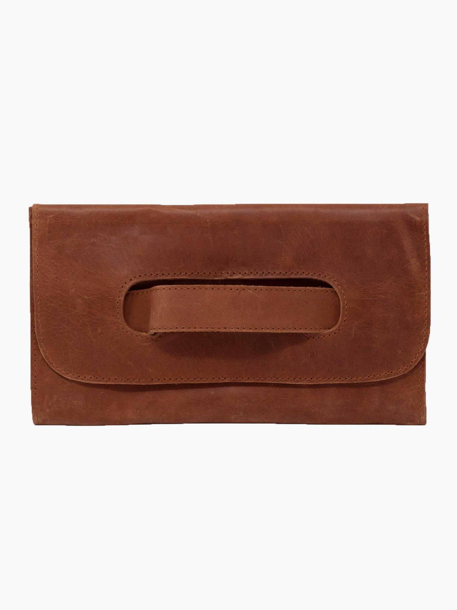 Mare Handle Clutch, Whiskey - Rose & Lee Co