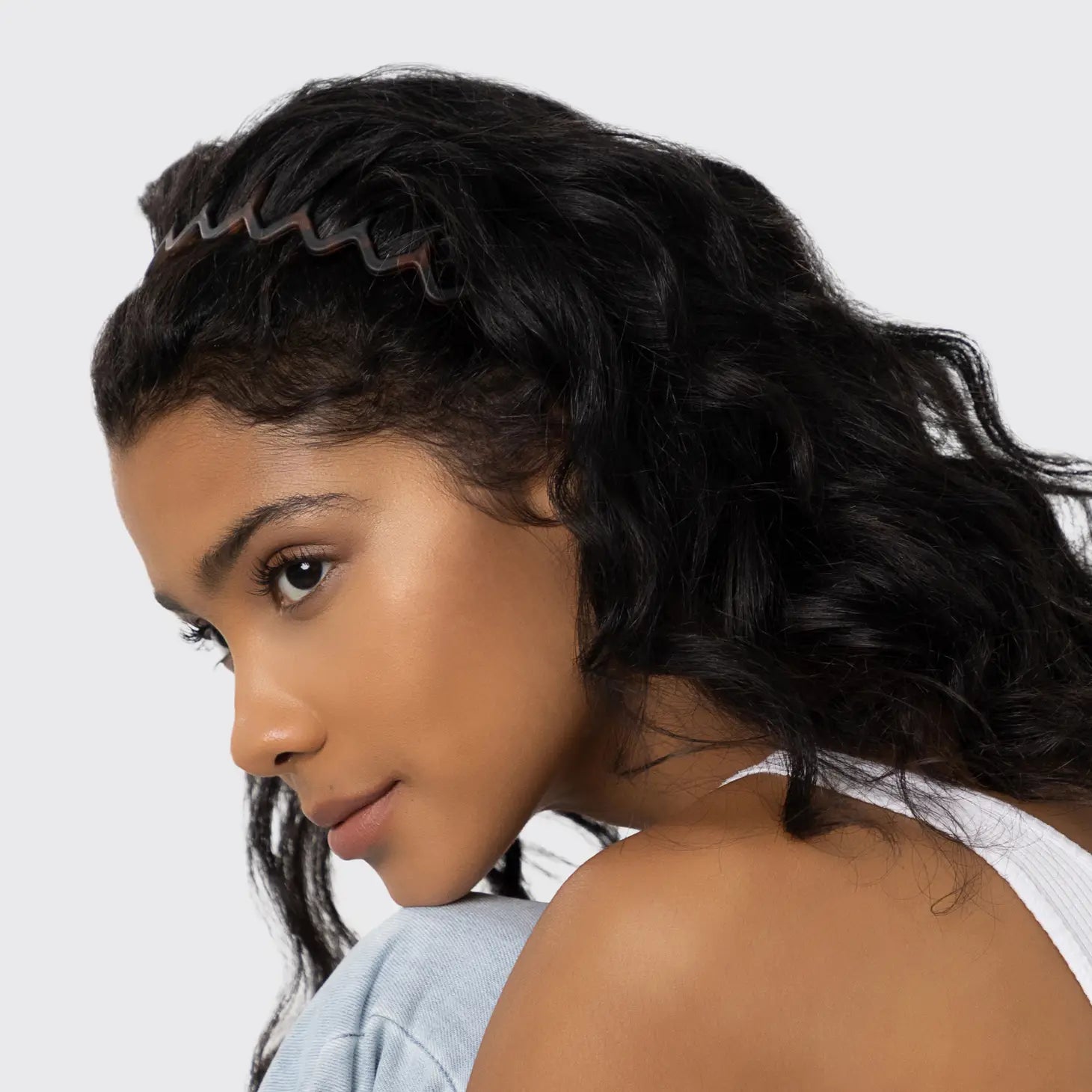 Rose & Lee Co Zig Zag Headband 2pc, Black & Tortoise Hair