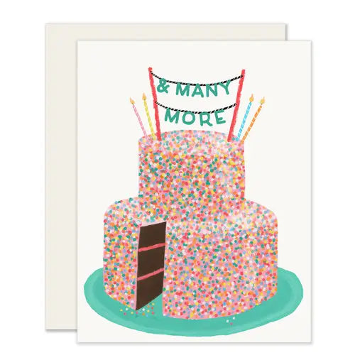 And Many More Birthday Cake card Apex Ethical boutique