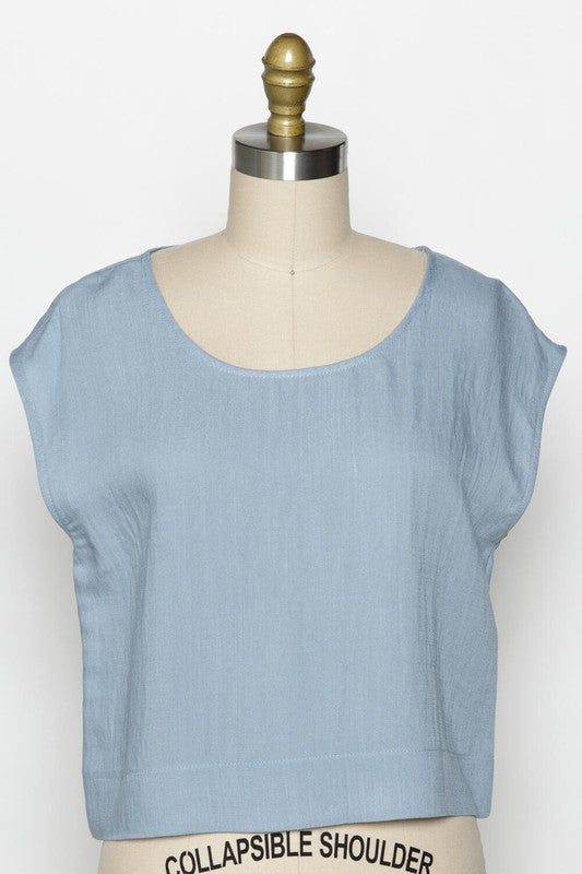 Blue Wash Work Top Apex Ethical Boutique
