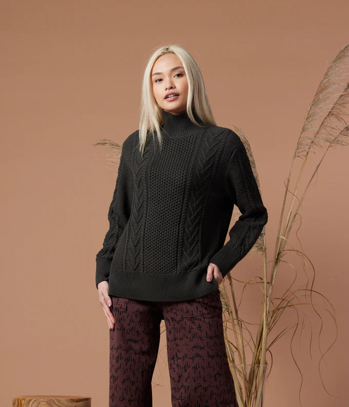 Cable knit sweater Apex Ethical Boutique