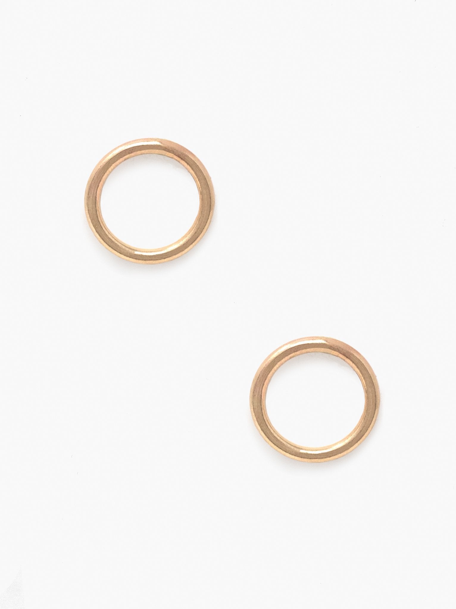Circle Gold-Filled Stud Earrings