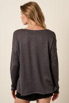 Charcoal Long Sleeve Top Apex Ethical Boutique