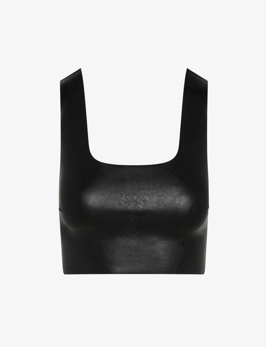 Commando Faux Leather Crop Top, Black Ethical Raleigh Womens Boutique