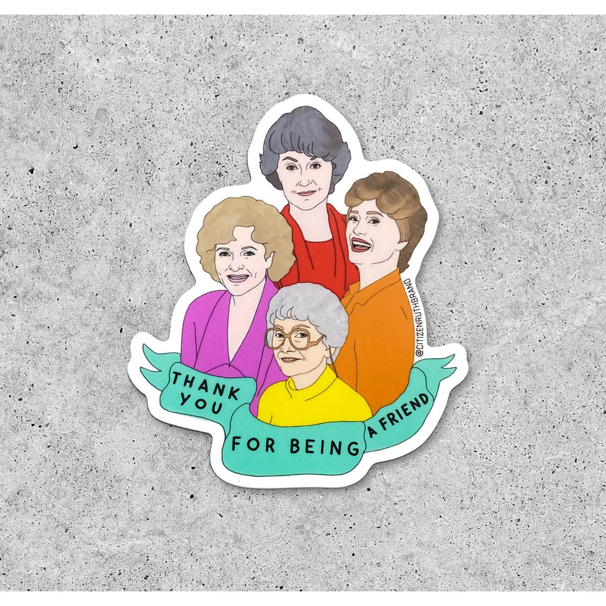 Rose & Lee Co Golden Girls Bold Color Sticker Stationery