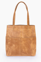 Elevate camel raw tote Raleigh ethical boutique 