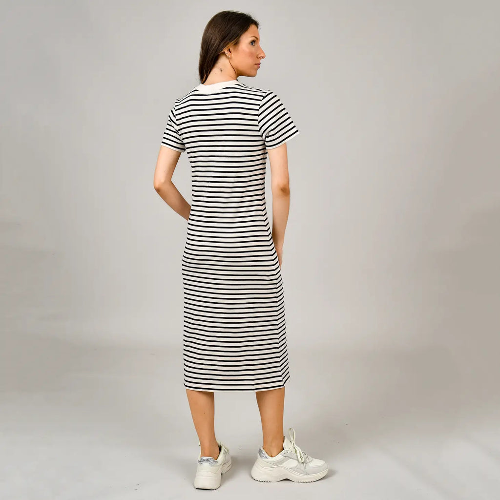 Striped Button Dress Apex Ethical Boutique