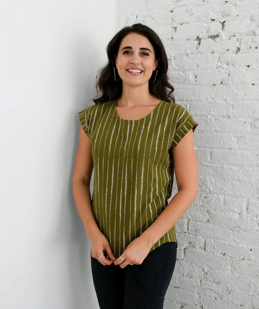 Striped Top Apex Ethical Boutique