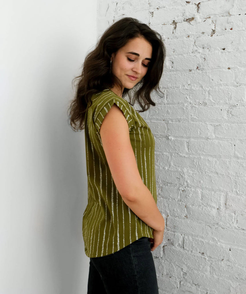 Striped Top Apex Ethical Boutique