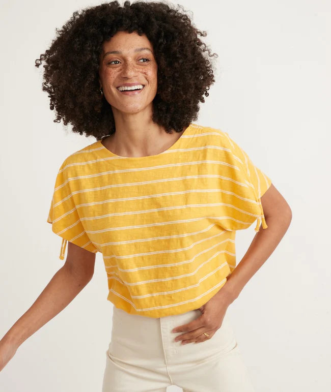 Yellow Stripe Top Apex Ethical Boutique