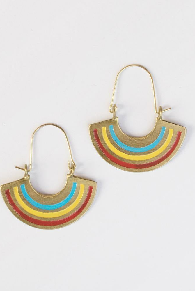 Petite Rainbow Earrings, Multi Color - Rose & Lee Co