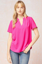 harmony top hot pink entro apex ethical womens boutique