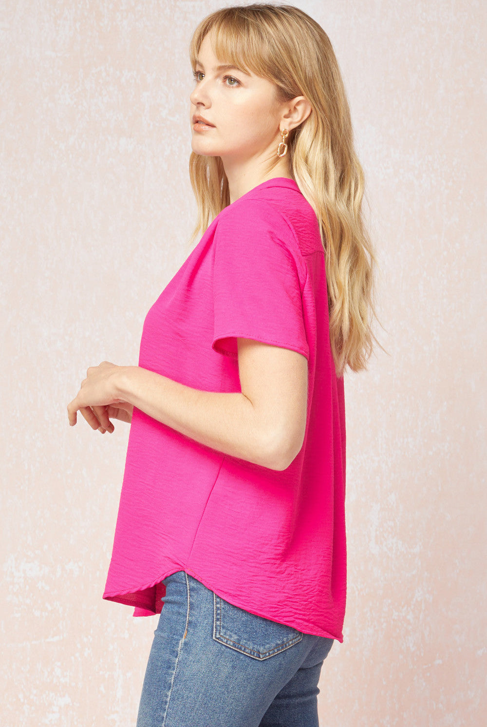 harmony top hot pink entro apex ethical womens boutique