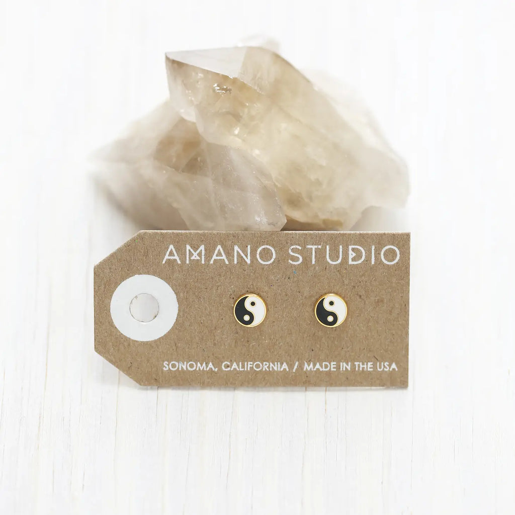 yin yang stud earrings amano studio apex ethical womens boutique