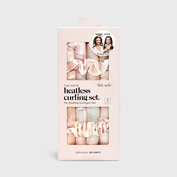 Rose & Lee Co Satin Heatless Curling Set, Sunset Tie Dye Hair