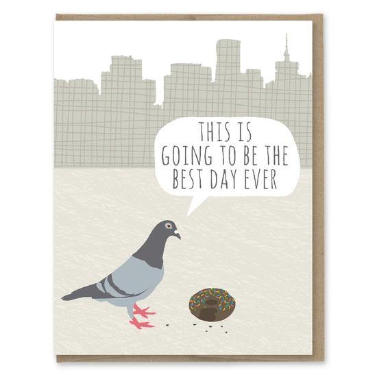 Pigeon Donut Birthday Card - Rose & Lee Co