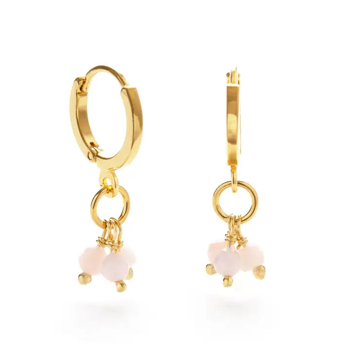 gemstone pebble huggies pink opal amano studio apex ethical womens boutique