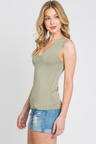 jazlyn tank pale olive final touch apex ethical womens boutique