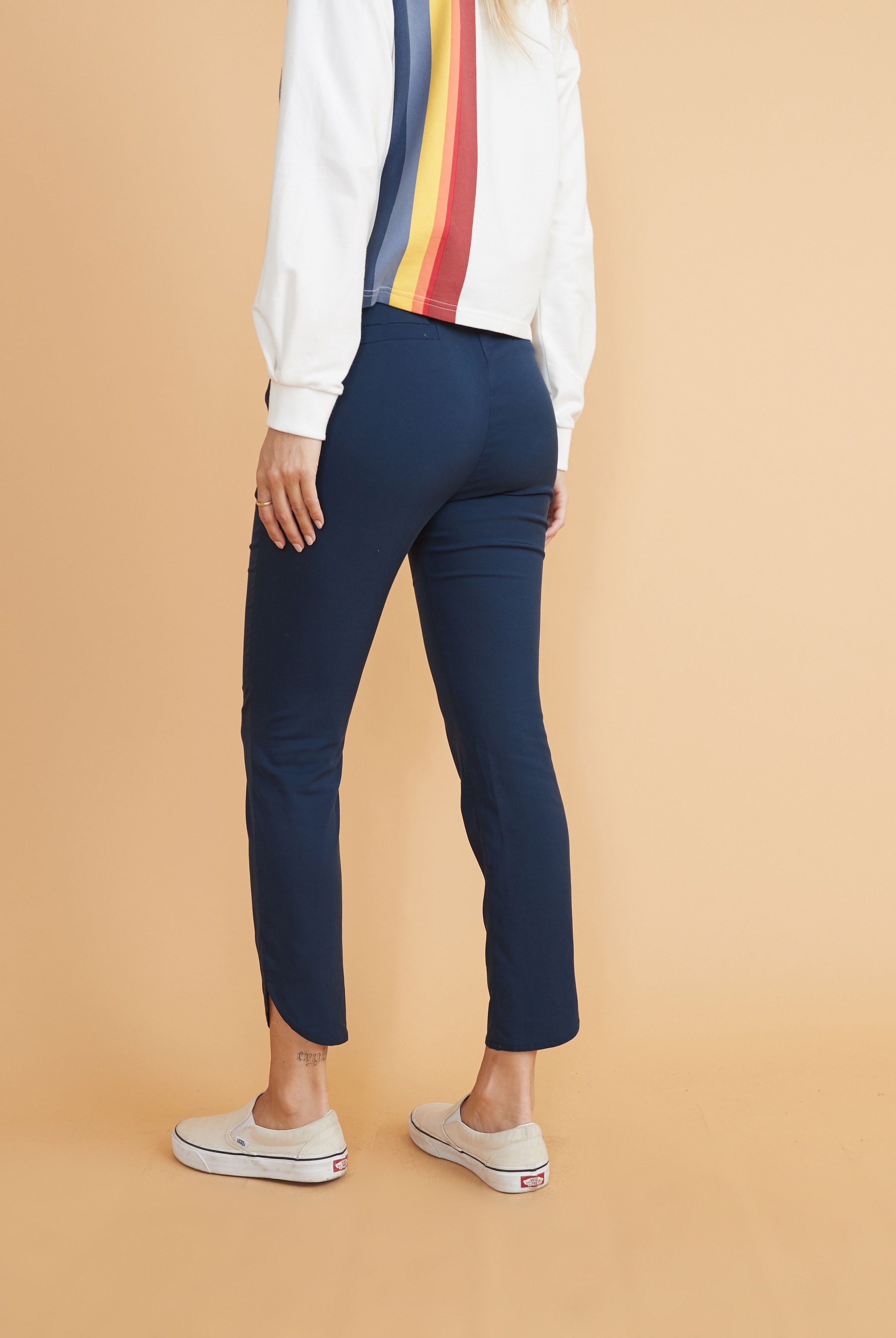 allison pants navy marine layer apex womens ethical boutique