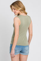 jazlyn tank pale olive final touch apex ethical womens boutique